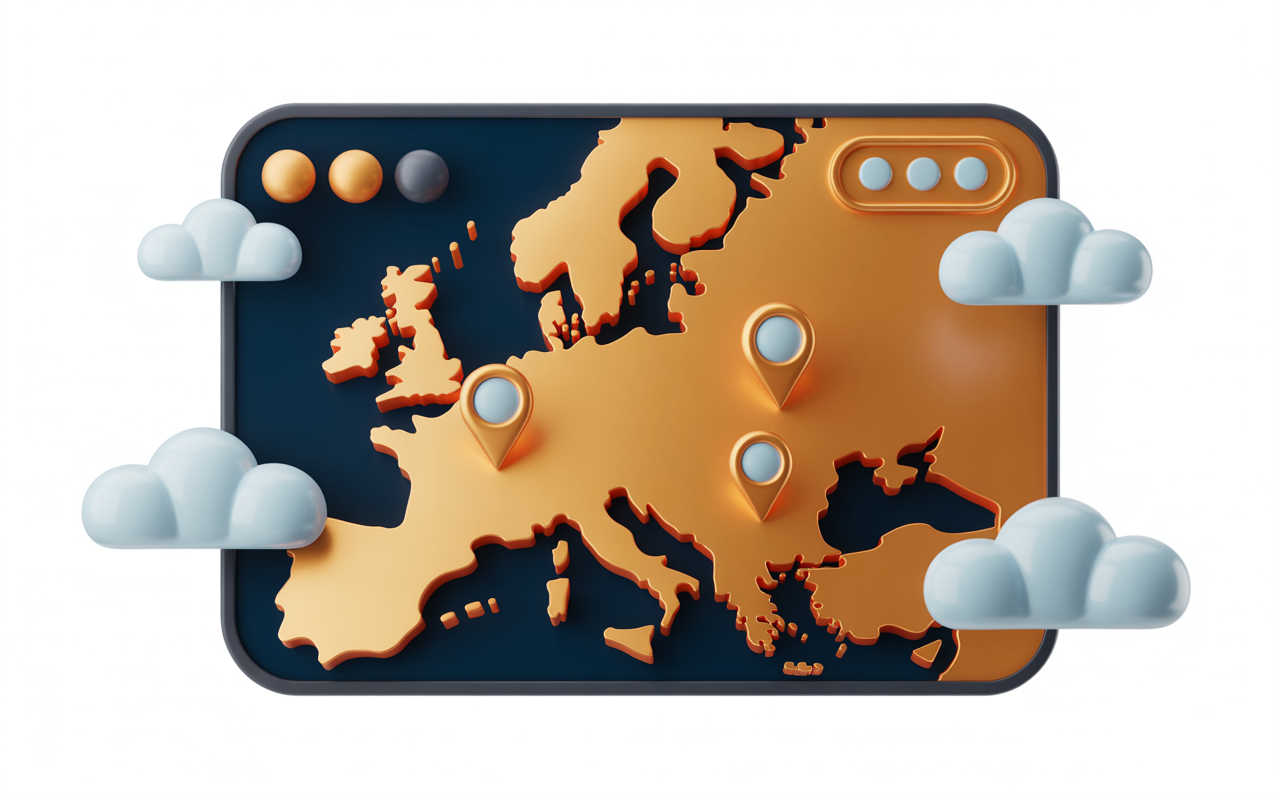 Karta med kontorsplatser