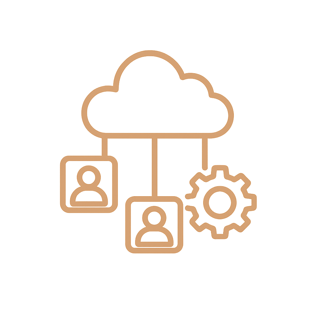 Illustration av molnbaserad växel