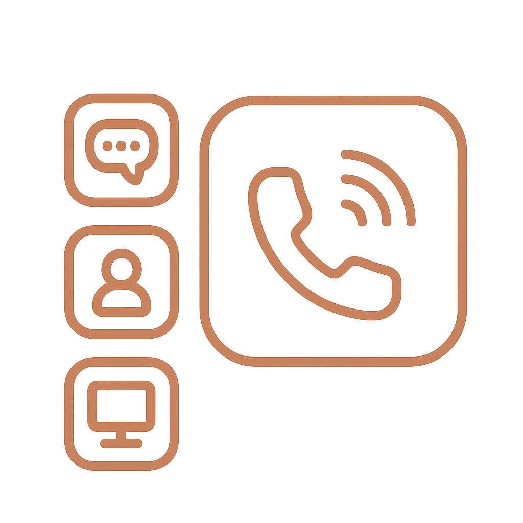 Softphone och växellösning illustration